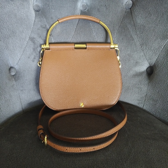 lauren ralph lauren mini leather satchel